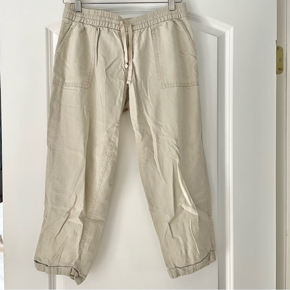 Linen crop pant